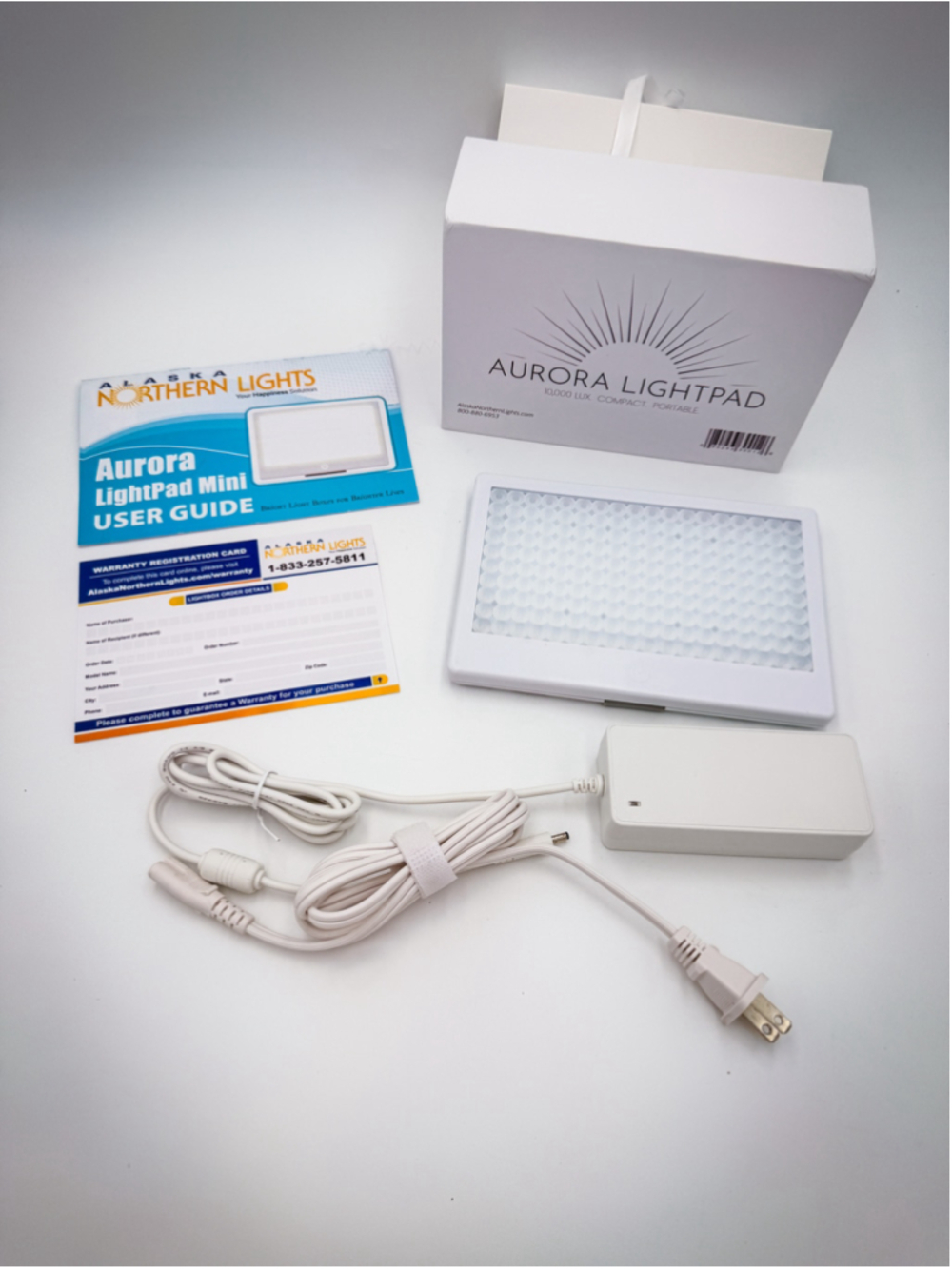 Alaska Northern Lights Aurora LightPad Mini 10,000 LUX Bright Therapy Box Happy
